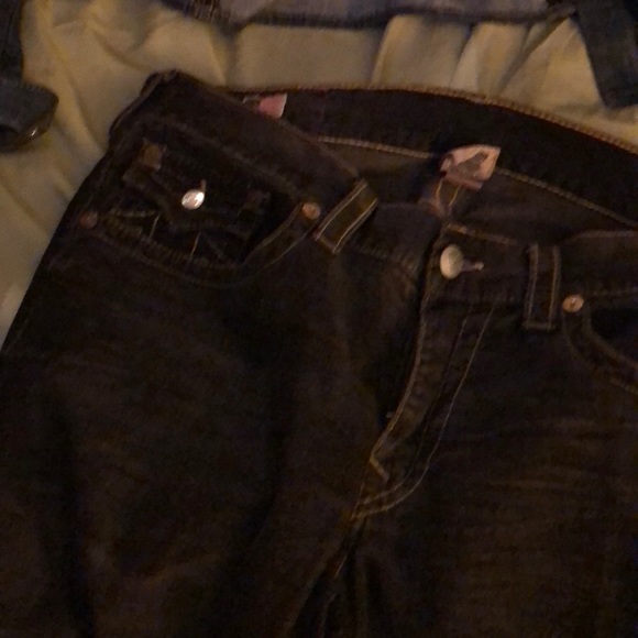 True religion corduroy pants blue jean shirt - Picture 3 of 7